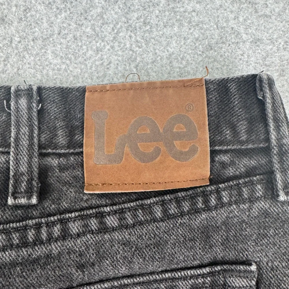 Lee Jeans Mens 36x32 Black Regular Fit Straight Leg Denim Pants 100% Cotton